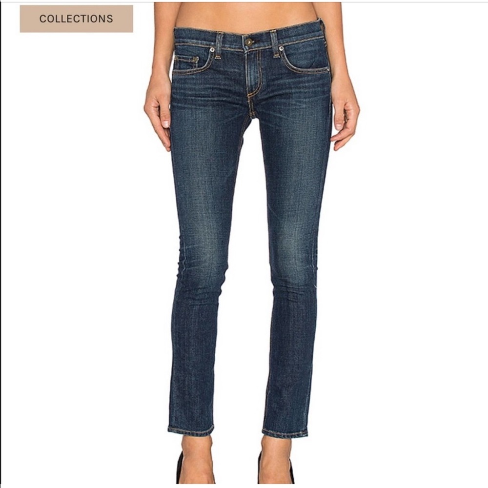 Rag & Bone Tomboy Jeans Aged Wash sz 26 Low to Mid Rise